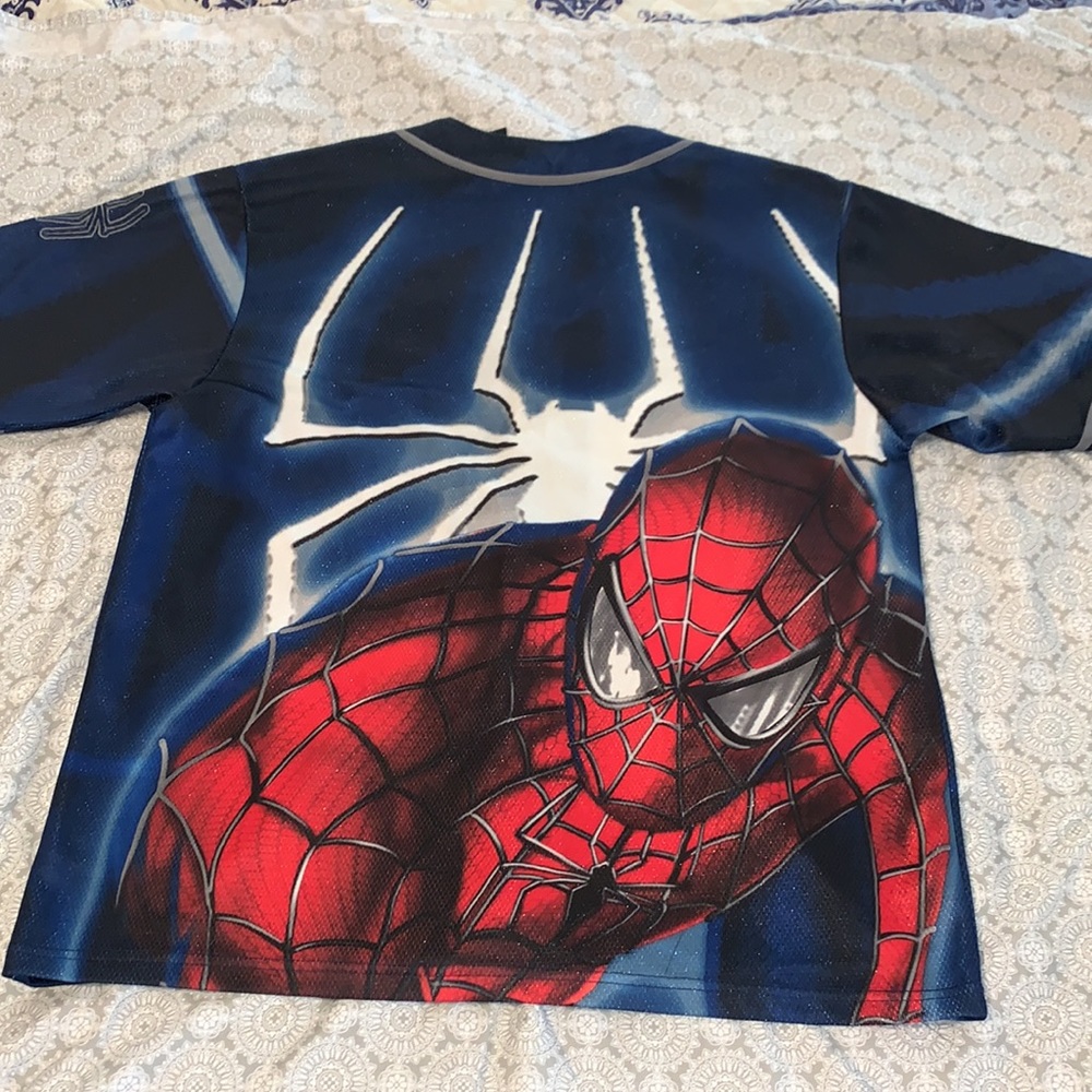 Vintage 2002 Mens Spider-Man Baseball Jersey